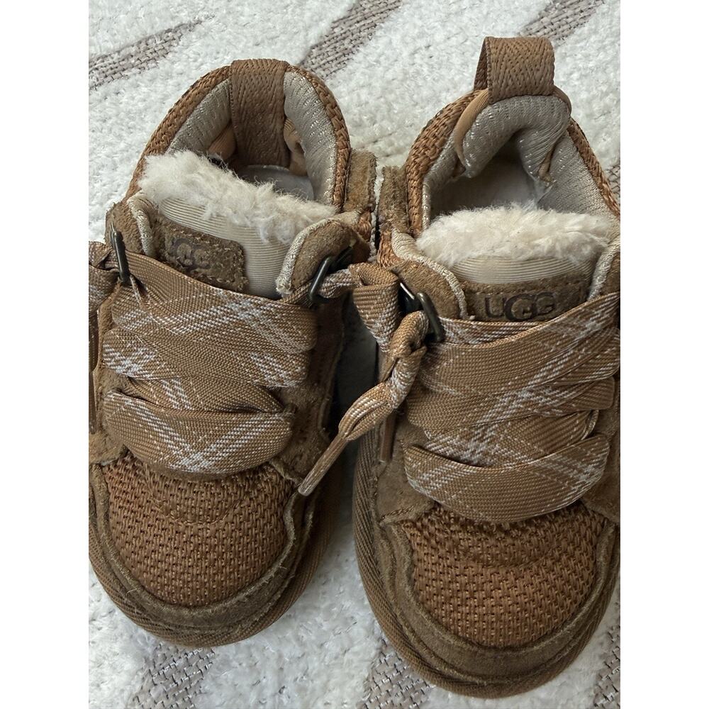 UGG Unisex Lowmel Sneakers Toddler Chestnut Suede Sheepskin Size US 7/EU 23.5 - Picture 8 of 14